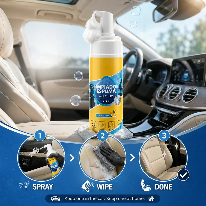 NESLEMY🔥4-in-1 Multi-Enzyme Foam Cleaner – Deep Clean Car, Kitchen, Bathroom & Sofa