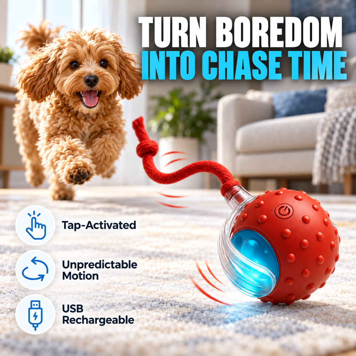 Interactive Motion Ball for Cats & Dogs