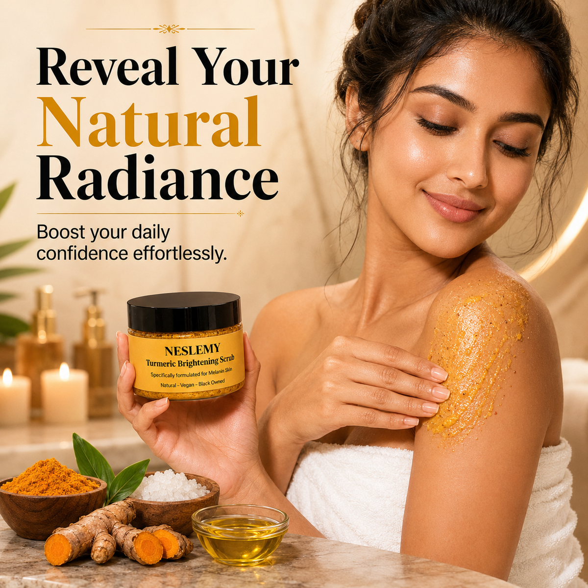 ✨NESLEMY Turmeric + Vitamin E Glow-Boosting Duo -Buff Away Dull