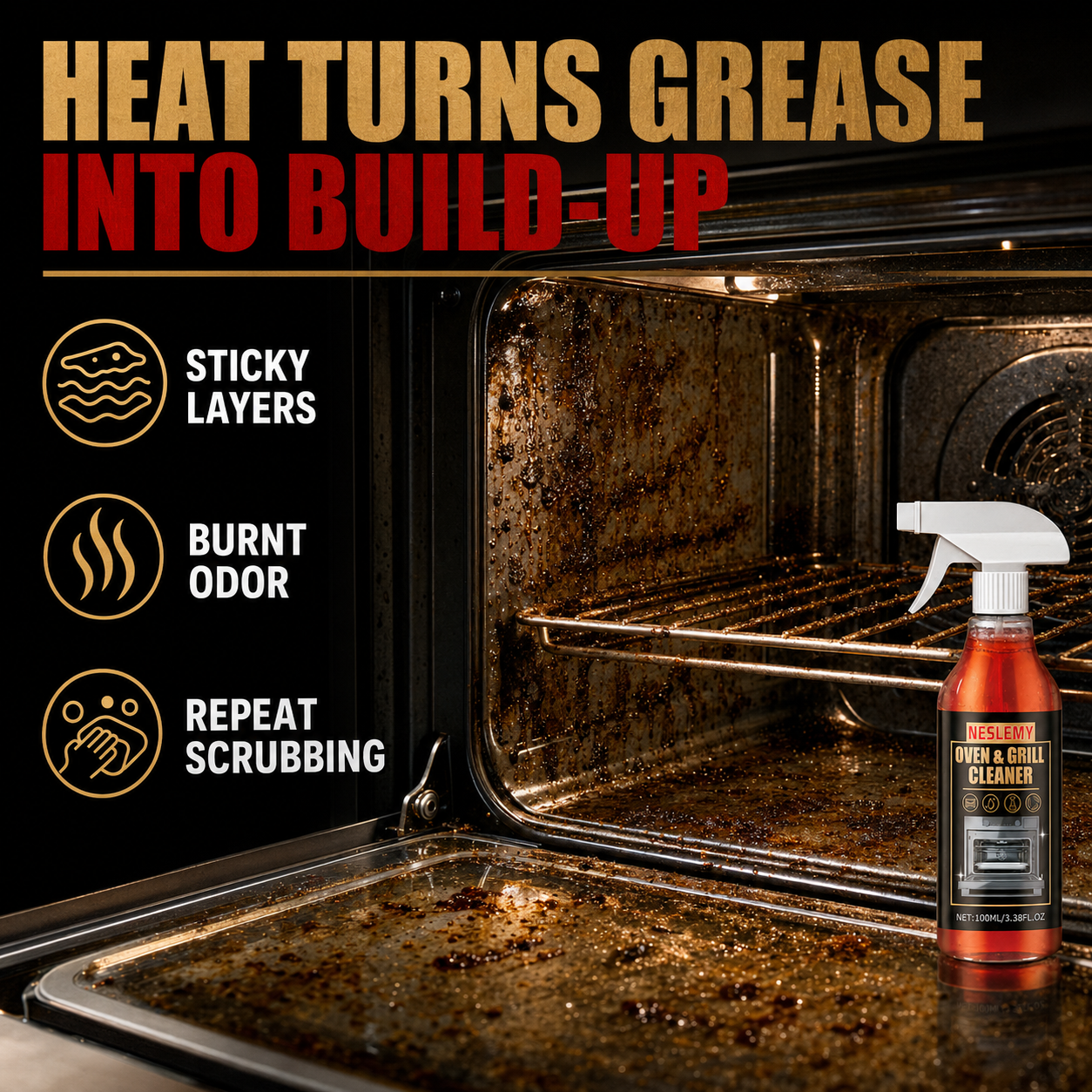 Buy 1 Get 1 Free🛡️NESLEMY Heavy-Duty Grill Degreaser Spray