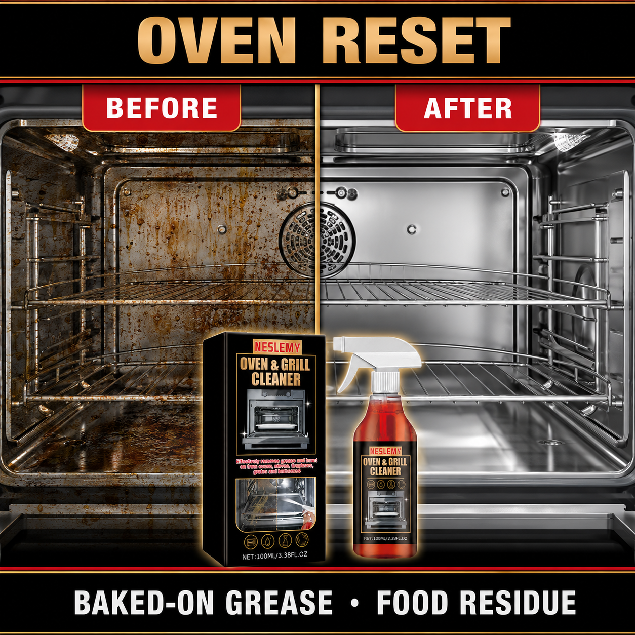 Buy 1 Get 1 Free🛡️NESLEMY Heavy-Duty Grill Degreaser Spray