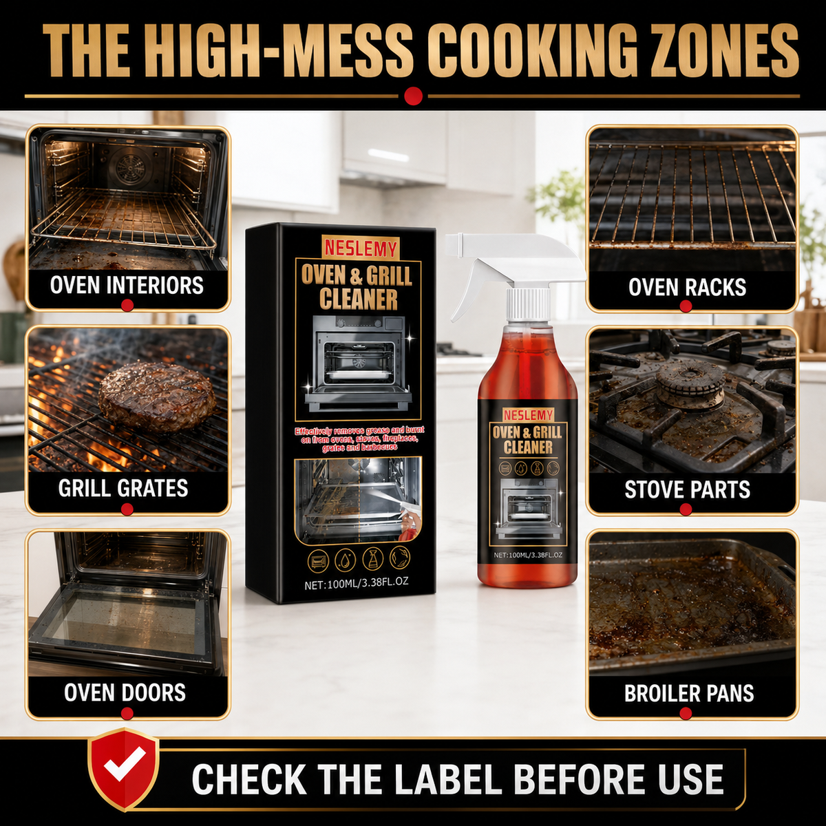 Buy 1 Get 1 Free🛡️NESLEMY Heavy-Duty Grill Degreaser Spray