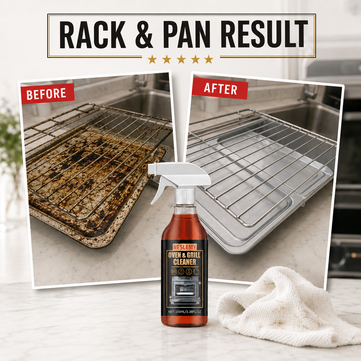 Buy 1 Get 1 Free🛡️NESLEMY Heavy-Duty Grill Degreaser Spray