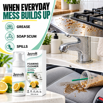 ✨Jaxvolt® Multi-Surface Foaming Cleaner – Kitchen, Bathroom & Car Interior Care