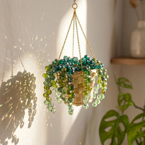 ✨ Crystal Succulent Suncatcher Hanging Decor