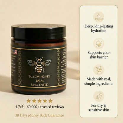 Buy 1 Get 1 Free🔥Organic Tallow Honey Balm to Help Erase Fine Lines, Wrinkles, and Age Spots
