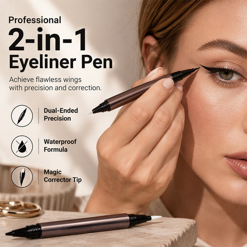 ✨2-in-1 Precision Wing Eyeliner – Waterproof, Quick-Dry & Easy-Correct